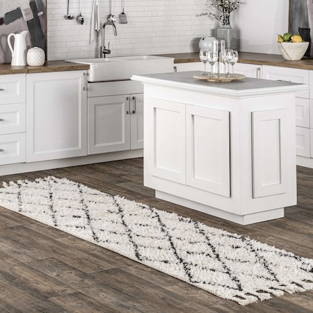 Nuloom Hand Knotted Fez Shag Area Rug 2ft 8in x 8ft SPRE14A-2808